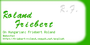 roland friebert business card